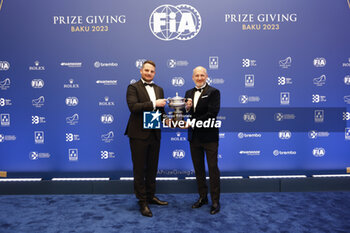 2023-12-08 - URBITSCH Florian & REICHLE Tobias, FIA Founding Members" Club Heritage Cup - Champion, portrait during the 2023 FIA Prize Giving Ceremony in Baky on December 8, 2023 at Baku Convention Center in Baku, Azerbaijan - FIA PRIZE GIVING 2023 - BAKU - FORMULA 1 - MOTORS