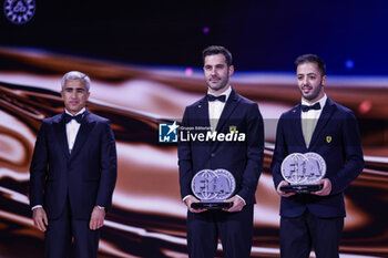 2023-12-08 - MOLINA Miguel, FIA HyperCard World Endurance Drivers' Championship - 3rd Place and FUOCO Antonio, FIA HyperCard World Endurance Drivers' Championship - 3rd Place during the 2023 FIA Prize Giving Ceremony in Baky on December 8, 2023 at Baku Convention Center in Baku, Azerbaijan - FIA PRIZE GIVING 2023 - BAKU - FORMULA 1 - MOTORS