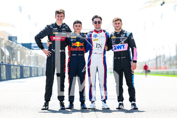2023-03-02 - POURCHAIRE Théo (fra), ART Grand Prix, Dallara F2, HADJAR Isack (fra), Hitech Grand Prix, Dallara F2, NOVALAK Clément (fra), Trident Racing, Dallara F2, MARTINS Victor (fra), ART Grand Prix, Dallara F2, during the 1st round of the 2023 FIA Formula 2 Championship from March 2 to 5, 2023 on the Bahrain International Circuit, in Sakhir, Bahrain - AUTO - FORMULA 2 2023 - BAHRAIN - FORMULA 2 - MOTORS