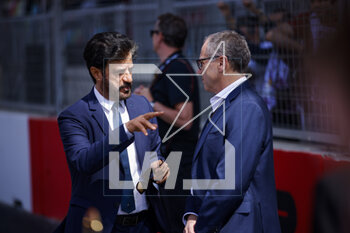 2023-04-30 - BEN SULAYEM Mohammed (uae), President of the FIA, portrait with DOMENICALI Stefano (ita), Chairman and CEO Formula One Group FOG during the 4th round of the 2023 FIA Formula 2 Championship from April 28 to 30, 2023 on the Baku City Circuit, in Baku, Azerbaijan - AUTO - FORMULA 2 2023 - BAKU - FORMULA 2 - MOTORS