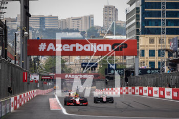 2023-04-30 - 08 BEARMAN Oliver (gbr), Prema Racing, Dallara F2, action, start, depart, with 05 POURCHAIRE Théo (fra), ART Grand Prix during the 4th round of the 2023 FIA Formula 2 Championship from April 28 to 30, 2023 on the Baku City Circuit, in Baku, Azerbaijan - AUTO - FORMULA 2 2023 - BAKU - FORMULA 2 - MOTORS