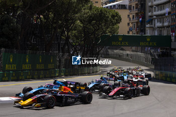 2023-05-27 - Start of the race, 03 MALONEY Zane (bb), Rodin Carlin, Dallara F2, action during the 5th round of the 2023 FIA Formula 2 Championship from May 26 to 28, 2023 on the Circuit de Monaco, in Monaco - AUTO - FORMULA 2 2023 - MONACO - FORMULA 2 - MOTORS