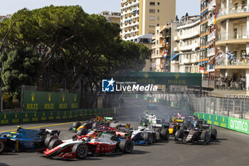 2023-05-28 - Start of the race, 08 BEARMAN Oliver (gbr), Prema Racing, Dallara F2, action during the 5th round of the 2023 FIA Formula 2 Championship from May 26 to 28, 2023 on the Circuit de Monaco, in Monaco - AUTO - FORMULA 2 2023 - MONACO - FORMULA 2 - MOTORS
