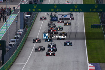 2023-07-02 - Start of the race: 07 VESTI Frederik (dnk), Prema Racing, Dallara F2, 06 MARTINS Victor (fra), ART Grand Prix, Dallara F2, 05 POURCHAIRE Théo (fra), ART Grand Prix, Dallara F2, action during the 7th round of the 2023 FIA Formula 2 Championship from June 30 to July 2, 2023 on the Red Bull Ring, in Spielberg, Austria - AUTO - FORMULA 2 2023 - AUSTRIA - FORMULA 2 - MOTORS