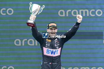 2023-07-09 - MARTINS Victor (fra), ART Grand Prix, Dallara F2, portrait podium victory during the 8th round of the 2023 FIA Formula 2 Championship from July 7 to 9, 2023 on the Silverstone Circuit, in Silverstone, United Kingdom - AUTO - FORMULA 2 2023 - SILVERSTONE - FORMULA 2 - MOTORS
