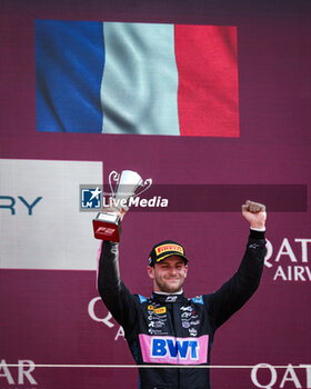 2023-07-23 - MARTINS Victor (fra), ART Grand Prix, Dallara F2, portrait podium during the 9th round of the 2023 FIA Formula 2 Championship from July 21 to 23, 2023 on the Hungaroring, in Mogyorod, Hungary - AUTO - FORMULA 2 2023 - HUNGARY - FORMULA 2 - MOTORS