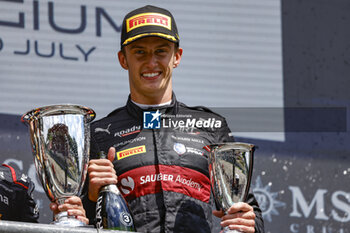 2023-07-29 - POURCHAIRE Théo (fra), ART Grand Prix, Dallara F2, portrait, podium during the 10th round of the 2023 FIA Formula 2 Championship from July 28 to 30, 2023 on the Circuit de Spa-Francorchamps, in Stavelot, Belgium - AUTO - FORMULA 2 2023 - SPA - FORMULA 2 - MOTORS