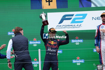 2023-08-27 - MALONEY Zane (bb), Rodin Carlin, Dallara F2, portrait podium during the 11th round of the 2023 FIA Formula 2 Championship from August 25 to 28, 2023 on the Zandvoort Circuit, in Zandvoort, Netherlands - AUTO - FORMULA 2 2023 - ZANDVOORT - FORMULA 2 - MOTORS