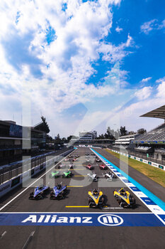 2023-01-12 - Family picture of all the Gen3 cars during the 2023 Mexico City ePrix, 1st meeting of the 2022-23 ABB FIA Formula E World Championship, on the Autodromo Hermanos Rodriguez from January 12 to 14, in Mexico City, Mexico - AUTO - 2022 FORMULA E MEXICO CITY EPRIX - FORMULA E - MOTORS