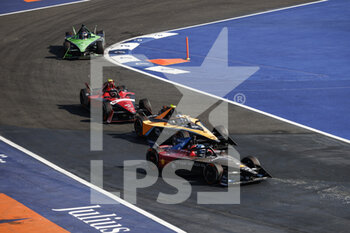 2023-01-14 - 11 DI GRASSI Lucas (bra), Mahindra Racing, Spark-Mahindra, Mahindra M9-Electro, action 05 HUGHES Jake (gbr), Neom McLaren Formula E Team, Spark-Nissan, Nissan e-4ORCE 04, action 36 LOTTERER André (ger), Avalanche Andretti Formula E, Spark-Porsche, Porsche 99X Electric, action 16 BUEMI Sébastien (swi), Envision Racing, Spark-Jaguar, Jaguar I - Time 6, action during the 2023 Hankook Mexico City E-Prix, 1st meeting of the 2022-23 ABB FIA Formula E World Championship, on the Autodromo Hermanos Rodriguez from January 12 to 14, in Mexico City, Mexico - AUTO - 2023 FORMULA E MEXICO CITY EPRIX - FORMULA E - MOTORS