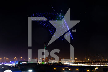 27/01/2023 - Drone show during the 2023 Diriyah ePrix, 2nd meeting of the 2022-23 ABB FIA Formula E World Championship, on the Riyadh Street Circuit from January 26 to 28, in Diriyah, Saudi Arabia - AUTO - 2023 FORMULA E DIRIYAH EPRIX - FORMULA E - MOTORI