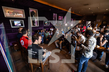 2023-02-09 - Unplugged Meet and Greet at the Hard Rock Cafe with VERGNE Jean-Eric (fra), DS Penske Formula E Team, Spark-DS, DS E-Tense FE23, portrait and LOTTERER André (ger), Avalanche Andretti Formula E, Spark-Porsche, Porsche 99X Electric, portrait during the 2023 Hyderabad ePrix, 3rd meeting of the 2022-23 ABB FIA Formula E World Championship, on the Hyderabad Street Circuit from February 9 to 11, in Hyderabad, India - AUTO - 2022 FORMULA E HYDERABAD EPRIX - FORMULA E - MOTORS