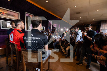 2023-02-09 - Unplugged Meet and Greet at the Hard Rock Cafe with VERGNE Jean-Eric (fra), DS Penske Formula E Team, Spark-DS, DS E-Tense FE23, portrait and LOTTERER André (ger), Avalanche Andretti Formula E, Spark-Porsche, Porsche 99X Electric, portrait during the 2023 Hyderabad ePrix, 3rd meeting of the 2022-23 ABB FIA Formula E World Championship, on the Hyderabad Street Circuit from February 9 to 11, in Hyderabad, India - AUTO - 2022 FORMULA E HYDERABAD EPRIX - FORMULA E - MOTORS