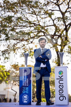 2023-02-11 - BEN SULAYEM Mohammed (uae), President of the FIA, portrait at the podium during the 2023 Hyderabad ePrix, 3rd meeting of the 2022-23 ABB FIA Formula E World Championship, on the Hyderabad Street Circuit from February 9 to 11, in Hyderabad, India - AUTO - 2022 FORMULA E HYDERABAD EPRIX - FORMULA E - MOTORS