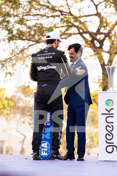 2023-02-11 - VERGNE Jean-Eric (fra), DS Penske Formula E Team, Spark-DS, DS E-Tense FE23, portrait BEN SULAYEM Mohammed (uae), President of the FIA, portrait at the podium during the 2023 Hyderabad ePrix, 3rd meeting of the 2022-23 ABB FIA Formula E World Championship, on the Hyderabad Street Circuit from February 9 to 11, in Hyderabad, India - AUTO - 2022 FORMULA E HYDERABAD EPRIX - FORMULA E - MOTORS