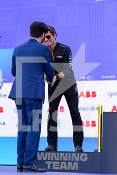 2023-02-11 - BEN SULAYEM Mohammed (uae), President of the FIA, portrait PENSKE Jay, Owner of Penske Autosport and Team Principal of DS Penske Formula E Team, portrait at the podium during the 2023 Hyderabad ePrix, 3rd meeting of the 2022-23 ABB FIA Formula E World Championship, on the Hyderabad Street Circuit from February 9 to 11, in Hyderabad, India - AUTO - 2022 FORMULA E HYDERABAD EPRIX - FORMULA E - MOTORS