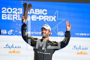 2023-04-23 - VERGNE Jean-Eric (fra), DS Penske Formula E Team, Spark-DS, DS E-Tense FE23, portrait podium during the 2023 Berlin ePrix, 6th meeting of the 2022-23 ABB FIA Formula E World Championship, on the Tempelhof Airport Street Circuit from April 21 to 23, 2023 in Berlin, Germany - AUTO - 2023 FORMULA E BERLIN EPRIX - FORMULA E - MOTORS