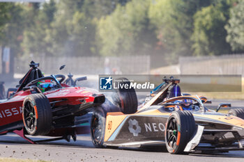 2023-06-25 - 23 FENESTRAZ Sacha (fra), Nissan Formula E Team, Spark-Nissan, Nissan e-4ORCE 04, action, accident, sortie de piste, crash during the 2023 Southwire Portland ePrix, 9th meeting of the 2022-23 ABB FIA Formula E World Championship, on the Portland International Raceway from June 22 to 24, 2023 in Portland, United States of America - AUTO - 2023 FORMULA E PORTLAND EPRIX - FORMULA E - MOTORS