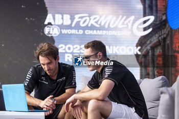 2023-07-13 - VERGNE Jean-Eric (fra), DS Penske Formula E Team, Spark-DS, DS E-Tense FE23, VANDOORNE Stoffel (bel), DS Penske Formula E Team, Spark-DS, DS E-Tense FE23, portrait during the 2023 Hankook Rome ePrix, 10th meeting of the 2022-23 ABB FIA Formula E World Championship, on the Circuit Cittadino dell’EUR from July 14 to 16, 2023 in Rome, Italy - AUTO - 2023 FORMULA E ROME EPRIX - FORMULA E - MOTORS