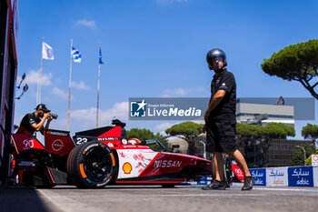 2023-07-15 - 23 FENESTRAZ Sacha (fra), Nissan Formula E Team, Spark-Nissan, Nissan e-4ORCE 04, ambiance during the 2023 Hankook Rome ePrix, 10th meeting of the 2022-23 ABB FIA Formula E World Championship, on the Circuit Cittadino dell’EUR from July 14 to 16, 2023 in Rome, Italy - AUTO - 2023 FORMULA E ROME EPRIX - FORMULA E - MOTORS