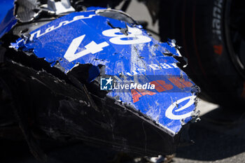 2023-07-15 - Crash, red flag, 48 MORTARA Edoardo (swi), Maserati MSG Racing, Spark-Venturi, action during the 2023 Hankook Rome ePrix, 10th meeting of the 2022-23 ABB FIA Formula E World Championship, on the Circuit Cittadino dell’EUR from July 14 to 16, 2023 in Rome, Italy - AUTO - 2023 FORMULA E ROME EPRIX - FORMULA E - MOTORS