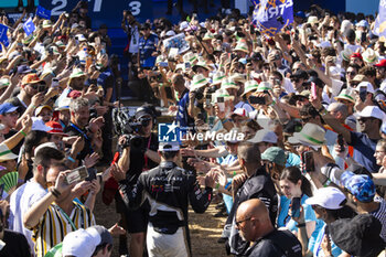 2023-07-15 - Podium ceremony, EVANS Mitch (nzl), Jaguar TCS Racing, Spark-Jaguar, Jaguar I - Time 6, portrait during the 2023 Hankook Rome ePrix, 10th meeting of the 2022-23 ABB FIA Formula E World Championship, on the Circuit Cittadino dell’EUR from July 14 to 16, 2023 in Rome, Italy - AUTO - 2023 FORMULA E ROME EPRIX - FORMULA E - MOTORS