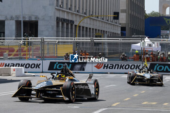 2023-07-15 - Stoffel Vandoorne and Jean Eric Vergne, during the Race 1, first day of competition of the FE Grand Prix of Rome 2023, Rome, Italy, 15/07/2023 - FE GRAND PRIX ROME 2023 - FIRST DAY - ROME, ITALY, 15/07/2023 - FORMULA E - MOTORS