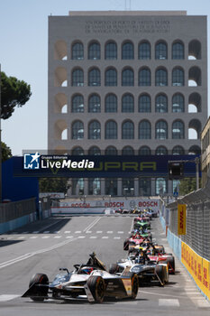 2023-07-15 - Mitch Evans leads the group, during the Race 1, first day of competition of the FE Grand Prix of Rome 2023, Rome, Italy, 15/07/2023 - FE GRAND PRIX ROME 2023 - FIRST DAY - ROME, ITALY, 15/07/2023 - FORMULA E - MOTORS