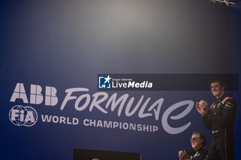 2023-07-16 - NATO Norman (fra), Nissan Formula E Team, Spark-Nissan, Nissan e-4ORCE 04, portrait at the podium during the 2023 Hankook Rome ePrix, 10th meeting of the 2022-23 ABB FIA Formula E World Championship, on the Circuit Cittadino dell’EUR from July 14 to 16, 2023 in Rome, Italy - AUTO - 2023 FORMULA E ROME EPRIX - FORMULA E - MOTORS