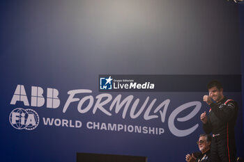 2023-07-16 - NATO Norman (fra), Nissan Formula E Team, Spark-Nissan, Nissan e-4ORCE 04, portrait at the podium during the 2023 Hankook Rome ePrix, 10th meeting of the 2022-23 ABB FIA Formula E World Championship, on the Circuit Cittadino dell’EUR from July 14 to 16, 2023 in Rome, Italy - AUTO - 2023 FORMULA E ROME EPRIX - FORMULA E - MOTORS