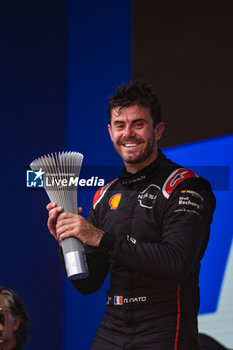 2023-07-16 - NATO Norman (fra), Nissan Formula E Team, Spark-Nissan, Nissan e-4ORCE 04, portrait at the podium during the 2023 Hankook Rome ePrix, 10th meeting of the 2022-23 ABB FIA Formula E World Championship, on the Circuit Cittadino dell’EUR from July 14 to 16, 2023 in Rome, Italy - AUTO - 2023 FORMULA E ROME EPRIX - FORMULA E - MOTORS