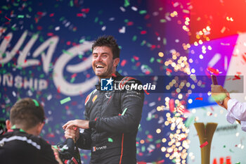 2023-07-16 - NATO Norman (fra), Nissan Formula E Team, Spark-Nissan, Nissan e-4ORCE 04, portrait at the podium during the 2023 Hankook Rome ePrix, 10th meeting of the 2022-23 ABB FIA Formula E World Championship, on the Circuit Cittadino dell’EUR from July 14 to 16, 2023 in Rome, Italy - AUTO - 2023 FORMULA E ROME EPRIX - FORMULA E - MOTORS