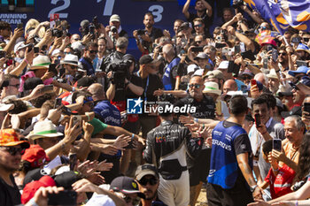 2023-07-16 - Podium ceremony, BIRD Sam (gbr), Jaguar TCS Racing, Spark-Jaguar, Jaguar I - Time 6, portrait during the 2023 Hankook Rome ePrix, 10th meeting of the 2022-23 ABB FIA Formula E World Championship, on the Circuit Cittadino dell’EUR from July 14 to 16, 2023 in Rome, Italy - AUTO - 2023 FORMULA E ROME EPRIX - FORMULA E - MOTORS