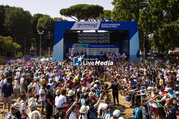 2023-07-16 - Podium ceremony, NATO Norman (fra), Nissan Formula E Team, Spark-Nissan, Nissan e-4ORCE 04, portrait during the 2023 Hankook Rome ePrix, 10th meeting of the 2022-23 ABB FIA Formula E World Championship, on the Circuit Cittadino dell’EUR from July 14 to 16, 2023 in Rome, Italy - AUTO - 2023 FORMULA E ROME EPRIX - FORMULA E - MOTORS