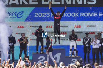 2023-07-16 - DDENNIS Jake (gbr), Avalanche Andretti Formula E, Spark-Porsche, Porsche 99X Electric, portrait during the 2023 Hankook Rome ePrix, 10th meeting of the 2022-23 ABB FIA Formula E World Championship, on the Circuit Cittadino dell’EUR from July 14 to 16, 2023 in Rome, Italy - AUTO - 2023 FORMULA E ROME EPRIX - FORMULA E - MOTORS