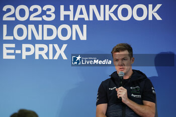 2023-07-28 - CASSIDY Nick (nzl), Envision Racing, Spark-Jaguar, Jaguar I - Time 6, portrait conference de presse, press conference during the 2023 Hankook London ePrix, 12th meeting of the 2022-23 ABB FIA Formula E World Championship, on the ExCeL London from July 29 to 30, 2023 in London, United Kingdom - AUTO - 2023 FORMULA E HANKOOK LONDON EPRIX - FORMULA E - MOTORS