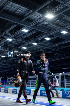 2023-07-29 - NATO Norman (fra), Nissan Formula E Team, Spark-Nissan, Nissan e-4ORCE 04, portrait BUEMI Sébastien (swi), Envision Racing, Spark-Jaguar, Jaguar I - Time 6, portrait during the 2023 Hankook London ePrix, 12th meeting of the 2022-23 ABB FIA Formula E World Championship, on the ExCeL London from July 29 to 30, 2023 in London, United Kingdom - AUTO - 2023 FORMULA E HANKOOK LONDON EPRIX - FORMULA E - MOTORS