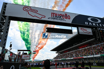 2023-06-11 - The PAN (Italian aerobatic team) tricolor arrows fly over Mugello International Circuit - RACE MOTOGP GRAND PRIX OF ITALY - MOTOGP - MOTORS
