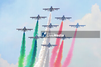 2023-06-11 - Italian Air Forces aerobatic demonstration team Frecce Tricolori performs - RACE MOTOGP GRAND PRIX OF ITALY - MOTOGP - MOTORS