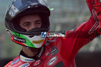 2023-06-11 - Italian rider Francesco Bagnaia of Ducati Lenovo Team greets fans - RACE MOTOGP GRAND PRIX OF ITALY - MOTOGP - MOTORS