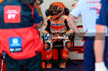 2023-06-09 - Marc Marquez ES Repsol Honda Team Honda restarts from the pits after the crash - FREE PRACTICE MOTOGP GRAND PRIX OF ITALY - MOTOGP - MOTORS