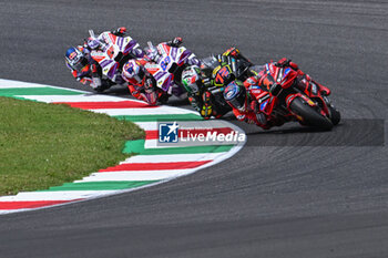 2023-06-10 - Italian rider Francesco Bagnaia of Ducati Lenovo Team battles for position - TISSOT SPRINT MOTOGP GRAND PRIX OF ITALY - MOTOGP - MOTORS