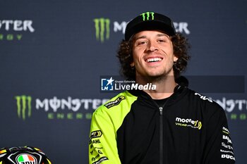 2023-08-03 - Press conference before Monster Energy British Grand Prix of MotoGP at Silverstone Circuit. August 03, 2023 In picture: Marco Bezzecchi Rueda de prensa previa al Gran Premio Monster Energy de MotoGP de Gran Breta?a en el circuito de Silverstone. 03 de Agosto de 2023 POOL/ MotoGP.com / Cordon Press Images will be for editorial use only. Mandatory credit: ?MotoGP.com Cordon Press - PRESS CONFERENCE MOTOGP BRITISH GRAND PRIX - MOTOGP - MOTORS