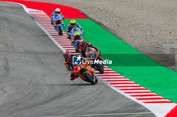 2023-09-02 - Pedro Acosta (37) of Spain and Red Bull KTM Ajo , Sergio Garcia (11) of Spain and Pons Wegow Los40 and Filip Salac (12) of Czechia and QJMOTOR Gresini Moto2 during the MOTO 2 QUALIFYING of the Catalunya Grand Prix at Montmelo racetrack, Spain on September 02, 2023 (Photo: Alvaro Sanchez) Cordon Press - QUALIFYING MOTOGP GRAN PRIX CATALUNYA - MOTOGP - MOTORS