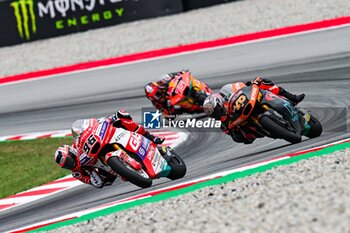 2023-09-03 - Jake Dixon (96) of United Kingdom of Great Britain and Northern Ireland and GASGAS Aspar Team , Aron Canet (40) of Spain and Pons Wegow Los40 and Albert Arenas (75) of Spain and Red Bull KTM Ajo during the MOTO 2 RACE of the Catalunya Grand Prix at Montmelo racetrack, Spain on September 03, 2023 (Photo: Alvaro Sanchez) Cordon Press - RACES MOTOGP CATALUNYA - MOTOGP - MOTORS