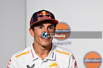 2023-09-21 - Press conference before Indian Oil Grand Prix of India at Buddh International Circuit, 21 September 2023 In picture: Marc Marquez POOL/ MotoGP.com / Cordon Press Images will be for editorial use only. Mandatory credit: ?MotoGP.com Cordon Press - PRESS CONFERENCE AND EVENTS MOTOGP GRAND PRIX OF INDIA - MOTOGP - MOTORS