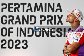 2023-10-12 - Press conference and events before MotoGP Grand Prix of Indonesia at Pertamina Mandalika Circuit, Indonesia, October 12, 2023 In picture: Jorge Martin Rueda de prensa previa y eventos antes del Gran Premio de Indonesia en el Pertamina Mandalika Circuit, Indonesia 12 de Octubre de 2023 POOL/ MotoGP.com / Cordon Press Images will be for editorial use only. Mandatory credit: ?MotoGP.com Cordon Press Cordon Press - PRESS CONFERENCE AND EVENTS MOTOGP GRAND PRIX OF INDONESIA - MOTOGP - MOTORS