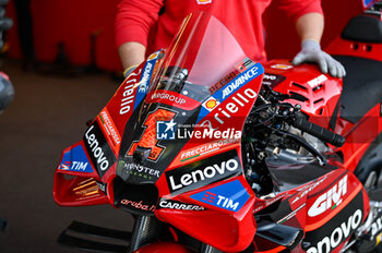 2023-11-25 - Bagnaia Francesco ITA Ducati Lenovo Team Ducati detail moto - 2023 MOTOGP GRAND PRIX OF SPAIN - GRAN PREMIO MOTUL DE LA COMUNITAT VALENCIANA - PADDOCK AND BOX - MOTOGP - MOTORS