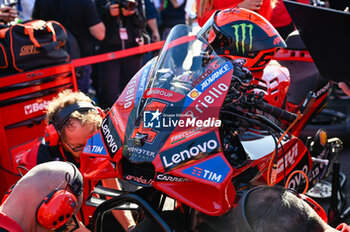 2023-11-25 - Detail of moto of Bagnaia Francesco ITA Ducati Lenovo Team Ducati - 2023 MOTOGP GRAND PRIX OF SPAIN - GRAN PREMIO MOTUL DE LA COMUNITAT VALENCIANA - TISSOT SPRINT RACE - MOTOGP - MOTORS
