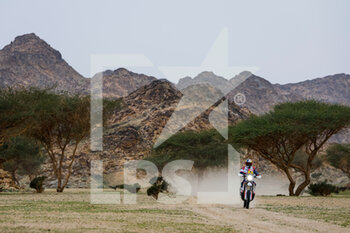2023-01-01 - 25 BALOOSHI Mohammed (are), MX Ride Dubai, Husqvarna, Moto, Motul, action during the Stage 1 of the Dakar 2023 around Sea Camp, on January 1st, 2023 near Yanbu, Saudi Arabia - AUTO - DAKAR 2023 - STAGE 1 - RALLY - MOTORS